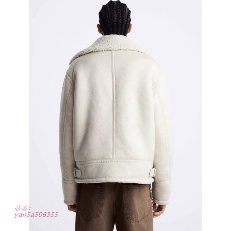 ムートンジャケット メンズ ボアジャケット ブルゾン ボア あったか アウター 冬服 無地 防寒 おしゃれ yan5a506355