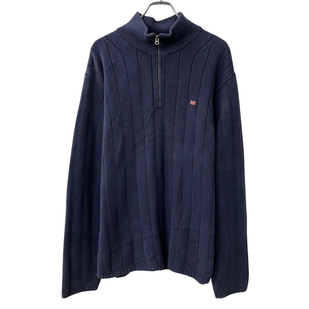 POLO JEANS RALPH LAUREN コットンニット セーター L ネイビー ポロ