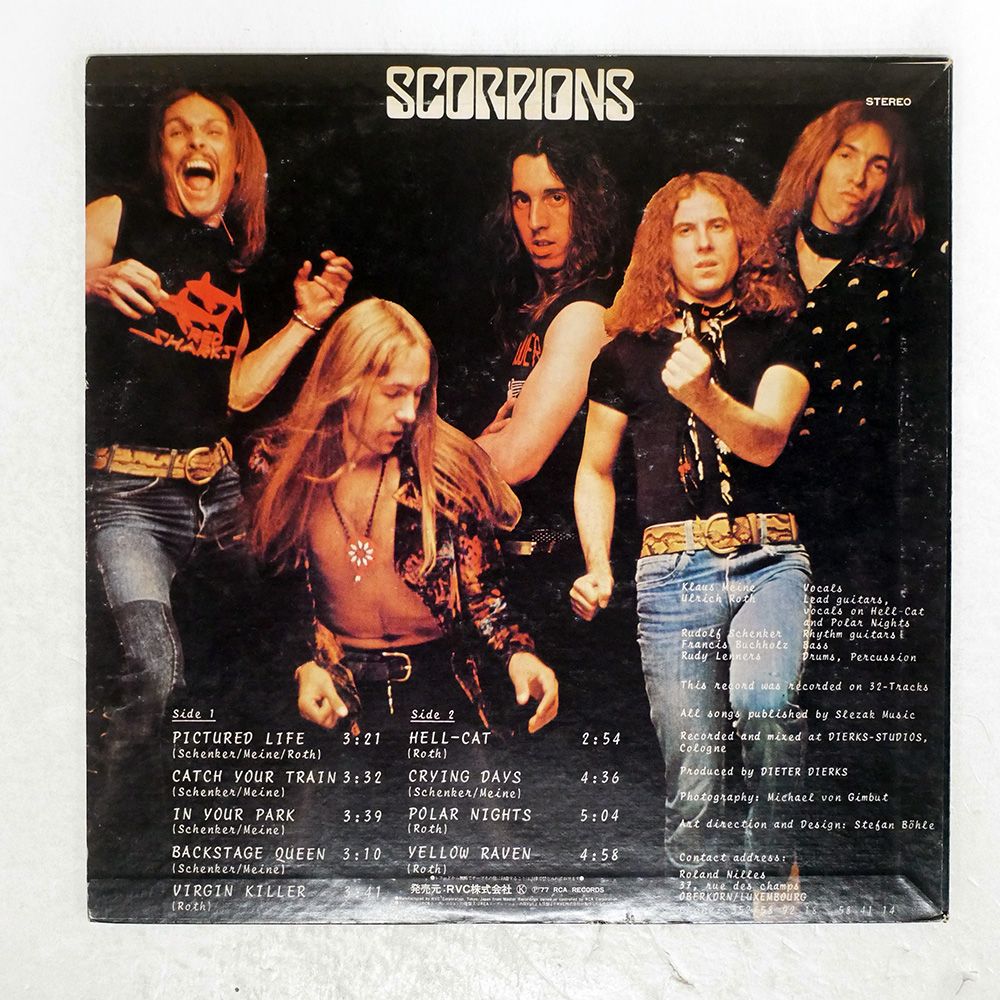 国内盤 スコーピオンズ/狂熱の蠍団~ヴァージンキラー/RCA RVP6155 LP