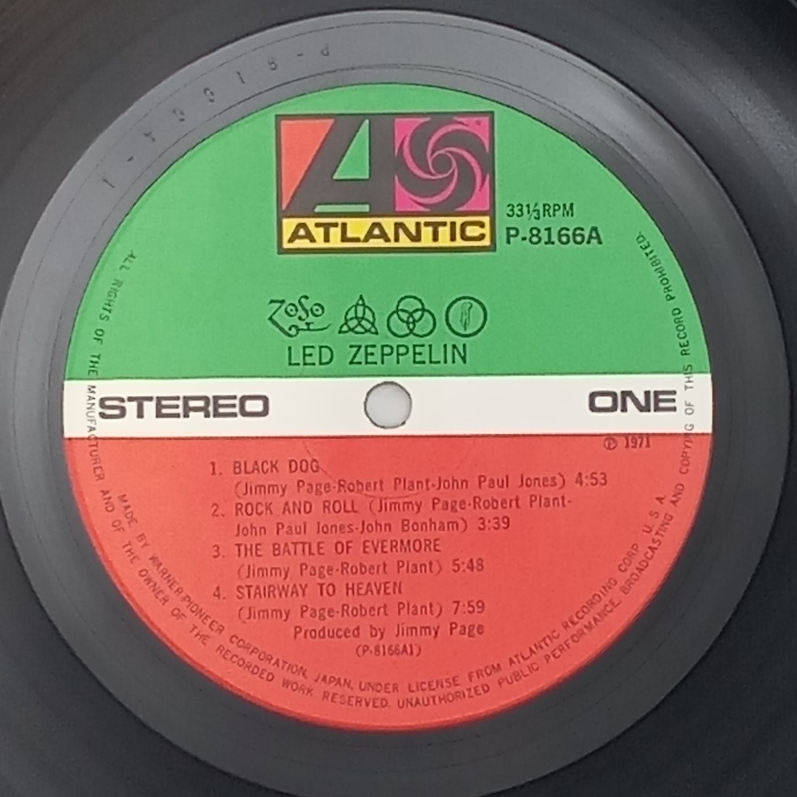 レッド・ツェッペリン（Led Zeppelin）- IV - P8166A - 国内盤 帯付