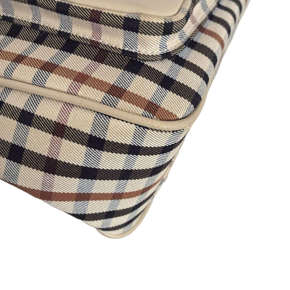 ダックス DAKS サイズUK6 S 黒×ベージュ×ブラウン レディース チェック柄/冬物 コート DAKS(ダックス) ショルダーバッグ - ベージュ×黒×ブラウン チェック柄