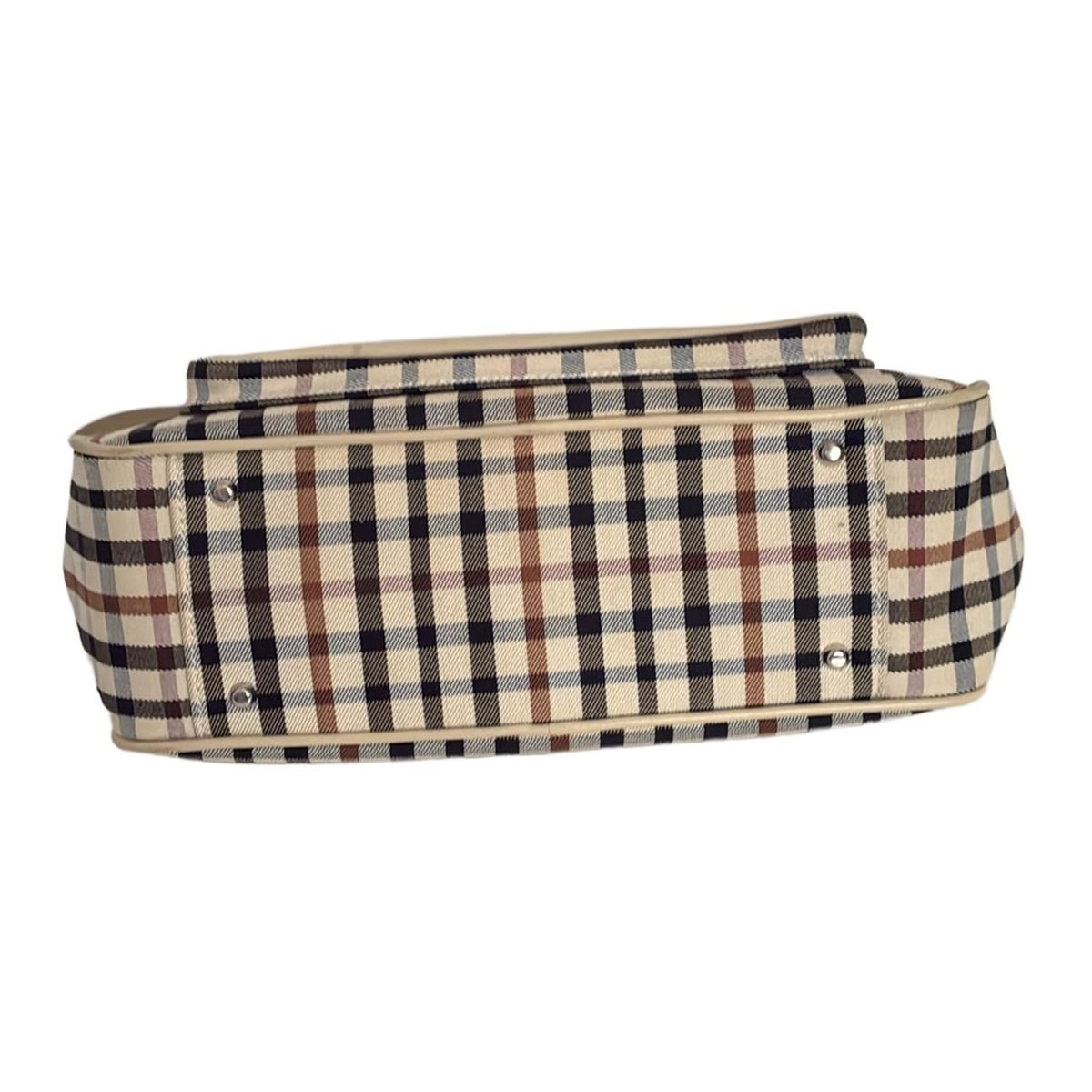 ダックス DAKS サイズUK6 S 黒×ベージュ×ブラウン レディース チェック柄/冬物 コート DAKS(ダックス) ショルダーバッグ - ベージュ×黒×ブラウン チェック柄