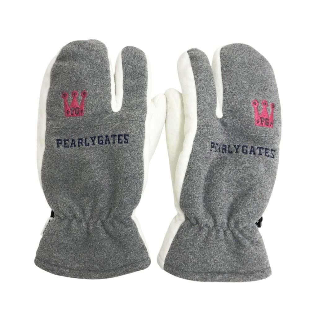 PEARLY GATES パーリーゲイツ フリース ミトン グローブ グレー系 M
