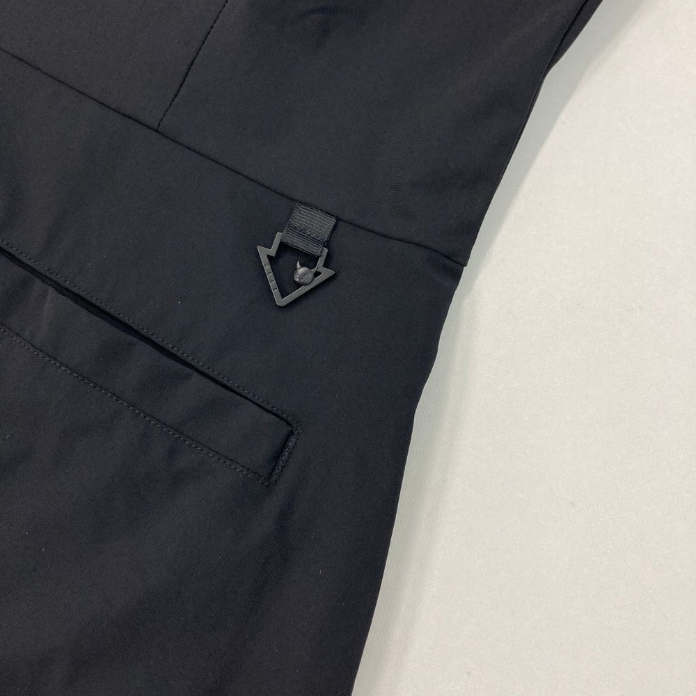 サイズ：S WAAC ワック ハーフジップ 半袖ワンピース ブラック系