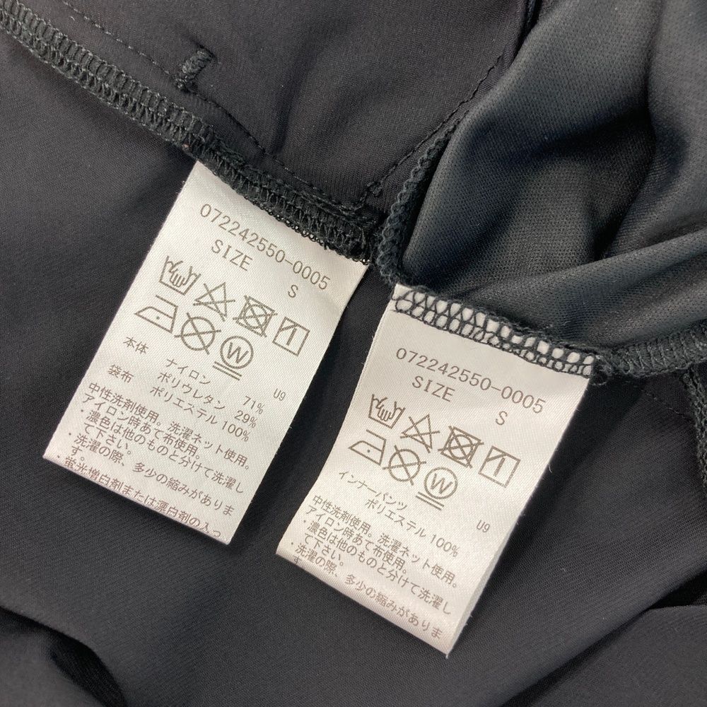 サイズ：S WAAC ワック ハーフジップ 半袖ワンピース ブラック系