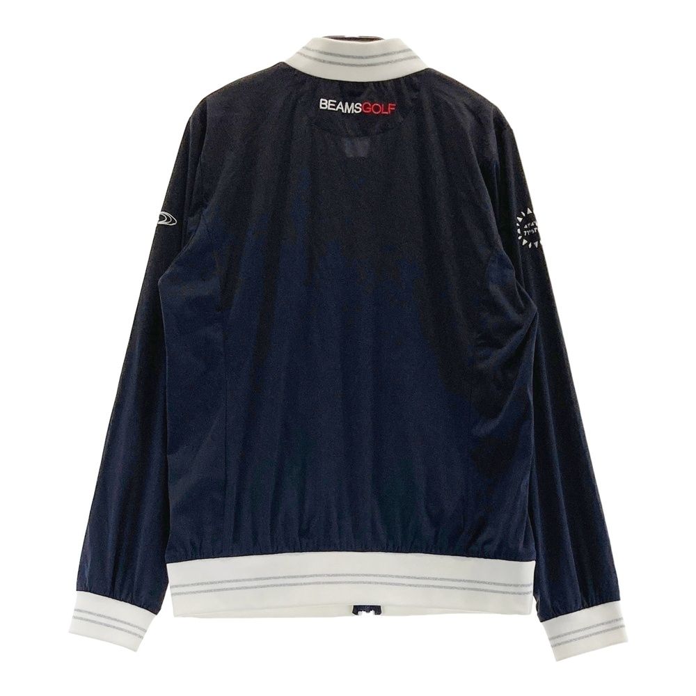 サイズ：M BEAMS GOLF ビームスゴルフ ジップジャケット ネイビー系