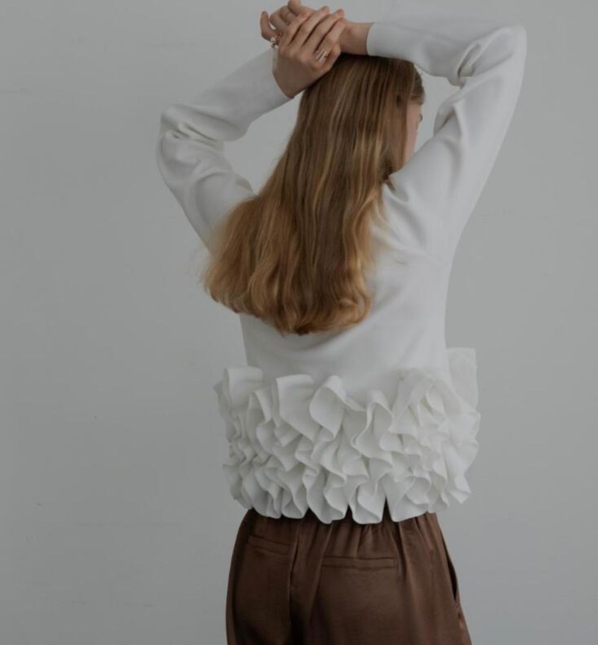 新品】スワンカーディガン ホワイト◾️ TREFLE＋1 トレフルプラスワン