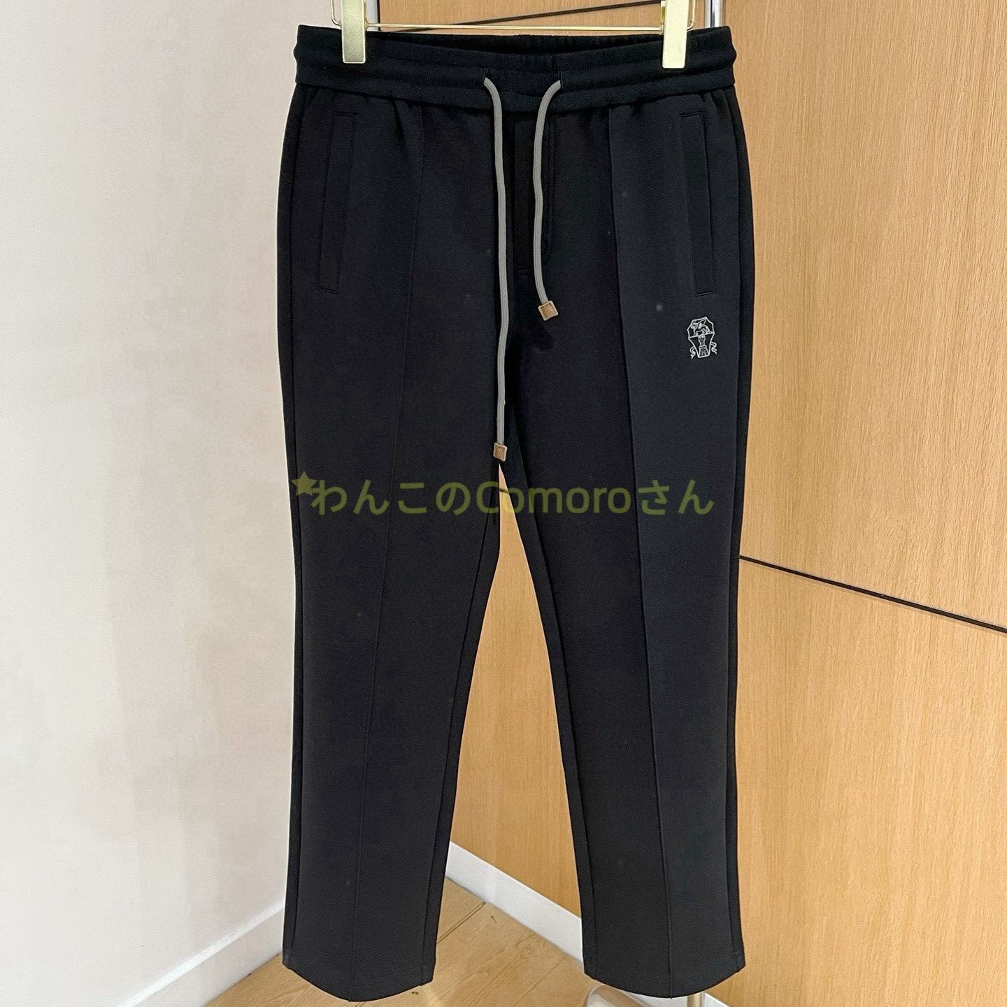 ブラックM 3 XL ブルネロクチネリ メンズドローストリング スウェットパンツ カジュアル スポーツウェア 上質コットン素材