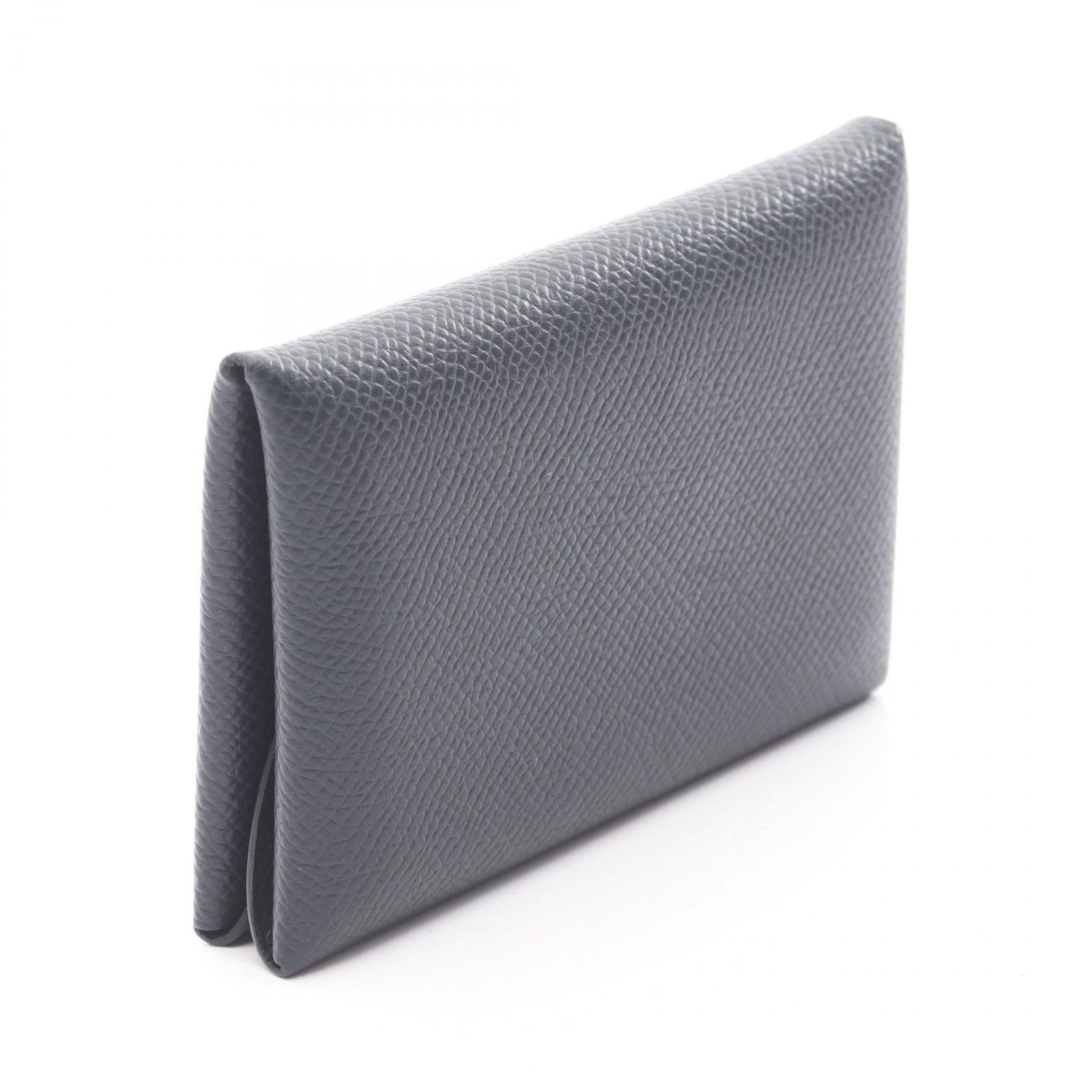 エルメス HERMES コインケース カルヴィデュオ ブルーインディゴ レザー カルヴィ デュオ ブルーインディゴ レディース Used A