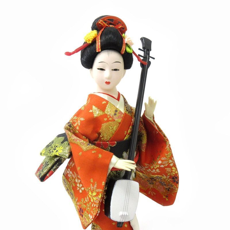Japanese Doll~Shamisen-A 「日本人形（三味線 A）」【12 inch（約30cm
