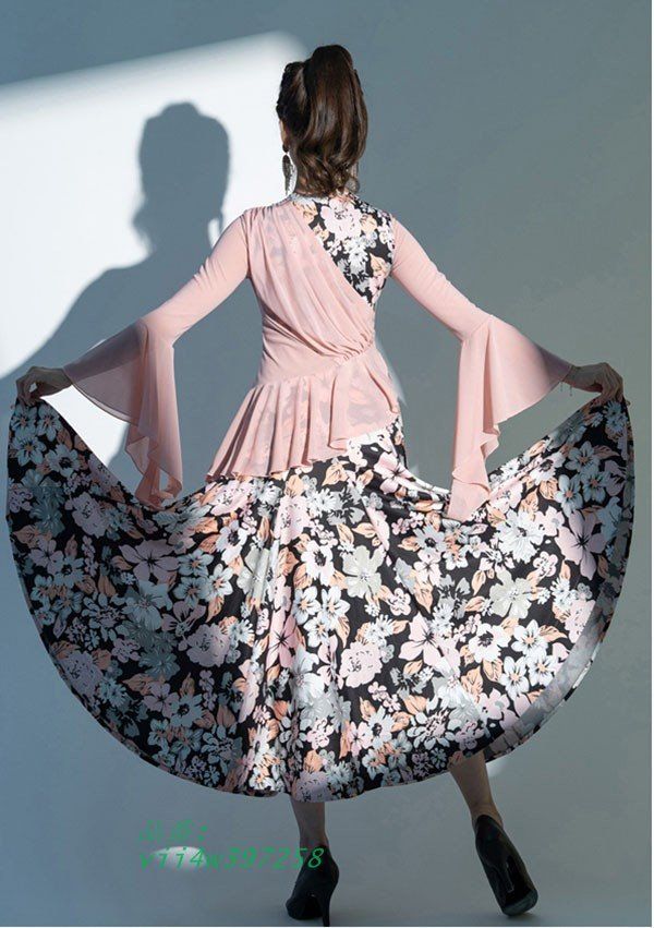 ロング丈 社交ダンスドレス