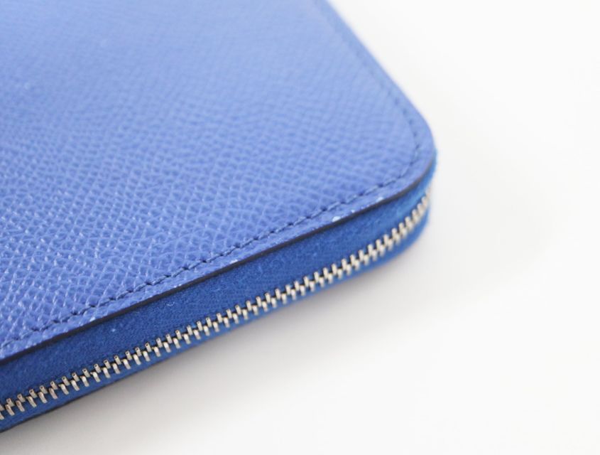 エルメス HERMES シルクバンダナ ポケットチーフ 42 ブルー 24ブリッド  