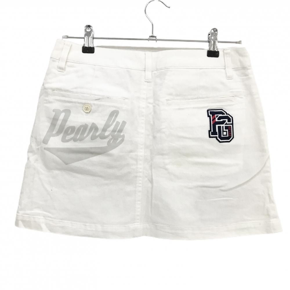 パーリーゲイツ スカート 白 ワッペン レディース 1(M) ゴルフウェア