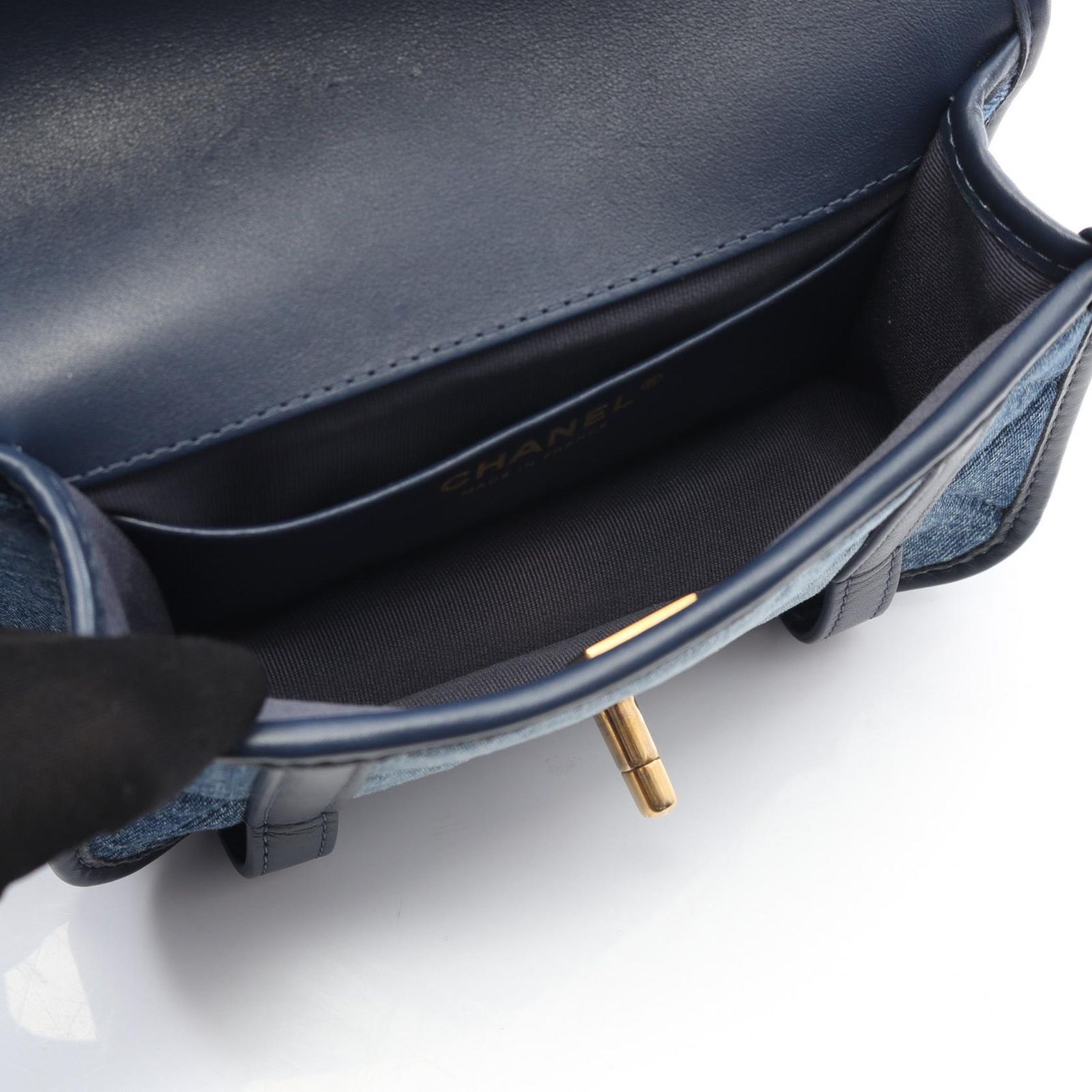 シャネル CHANEL ショルダーバッグ ミニマトラッセ デニムブルー