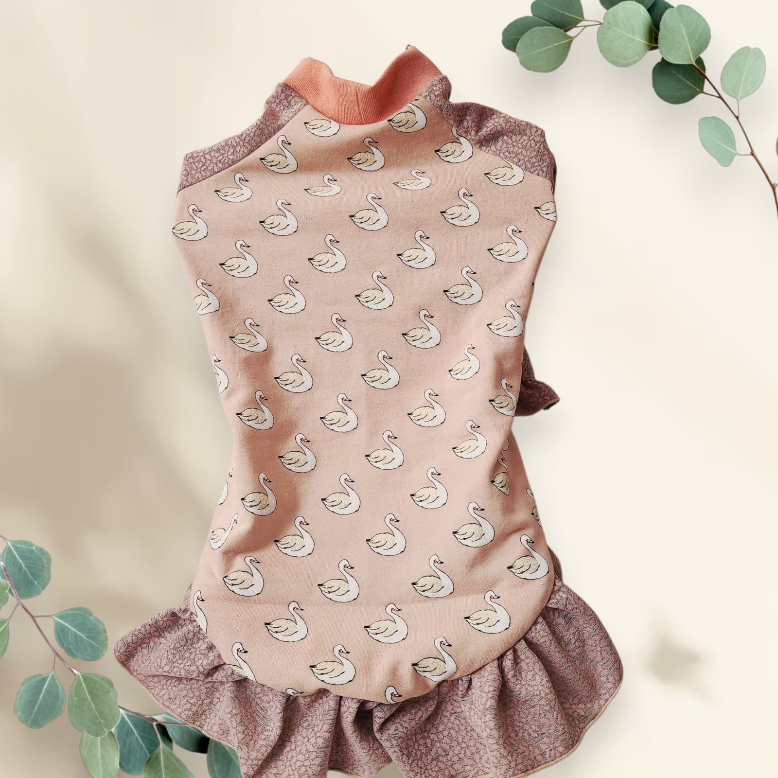 ハンドメイド　犬服 　ラグランT　4L　スタンダードプードルなど（大型犬） 大型犬 服 冬 秋 大型犬用 ハート 刺しゅう ボーダー タンク 抜け毛対策 タンクトップ ゴールデンレトリバー ラブラドール スタンダードプードル  春 夏 袖なし | full of vigor