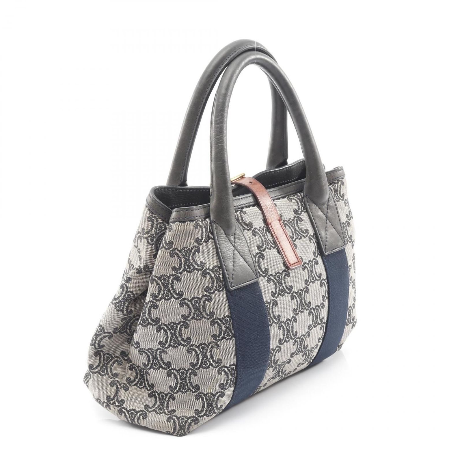 セリーヌ CELINE ハンドバッグ マカダム グレー/ネイビー