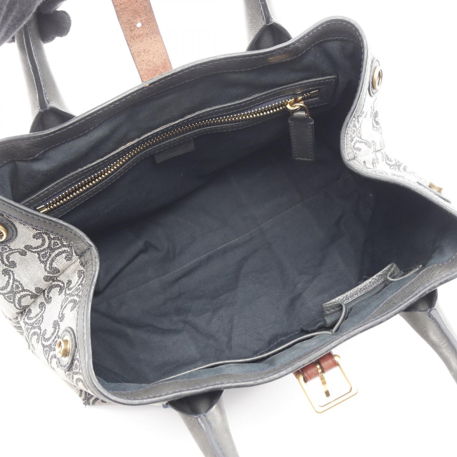 セリーヌ CELINE ハンドバッグ マカダム グレー/ネイビー