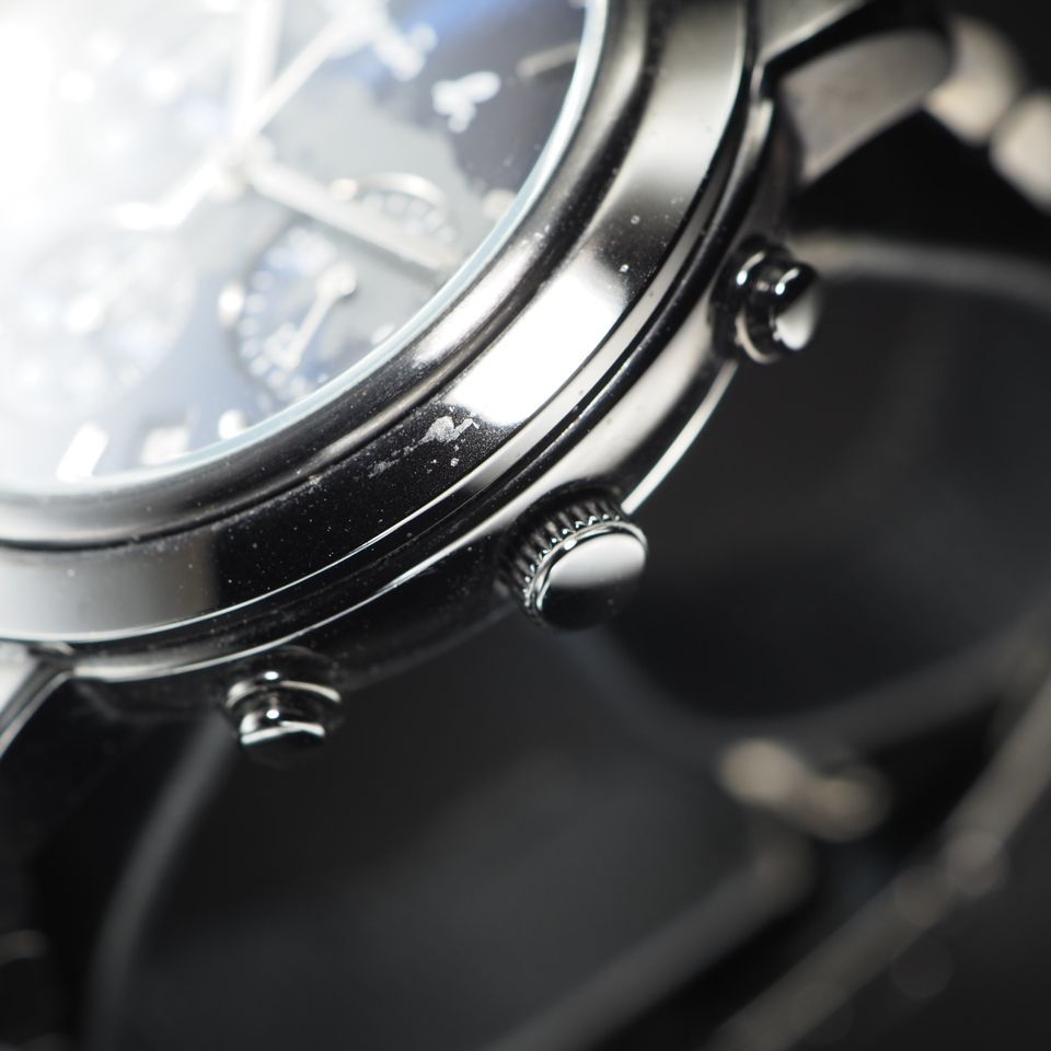 agnes b.】 アニエスベーSS QZ クロノグラフ 世界地図 ラウンド