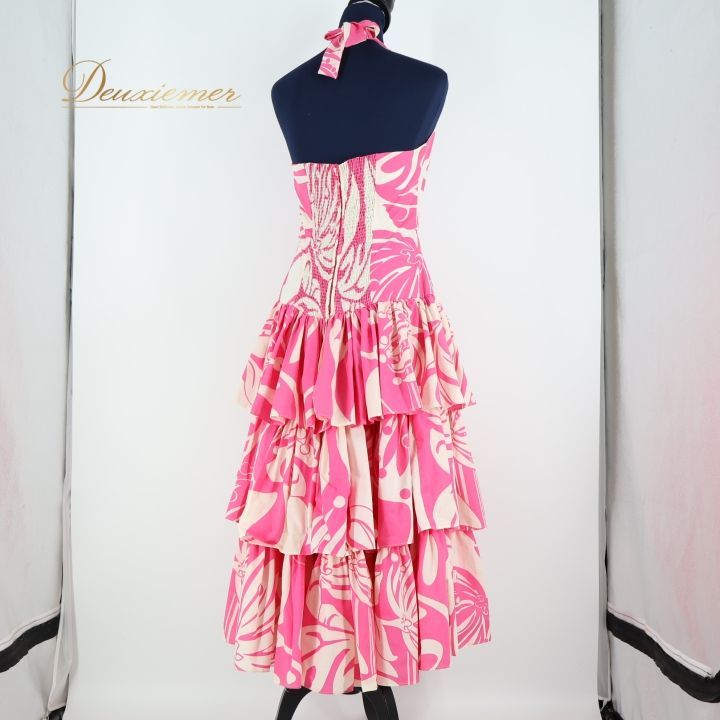 アロハ ワンピース ハワイアン フラダンス フラ ピンク ハワイ