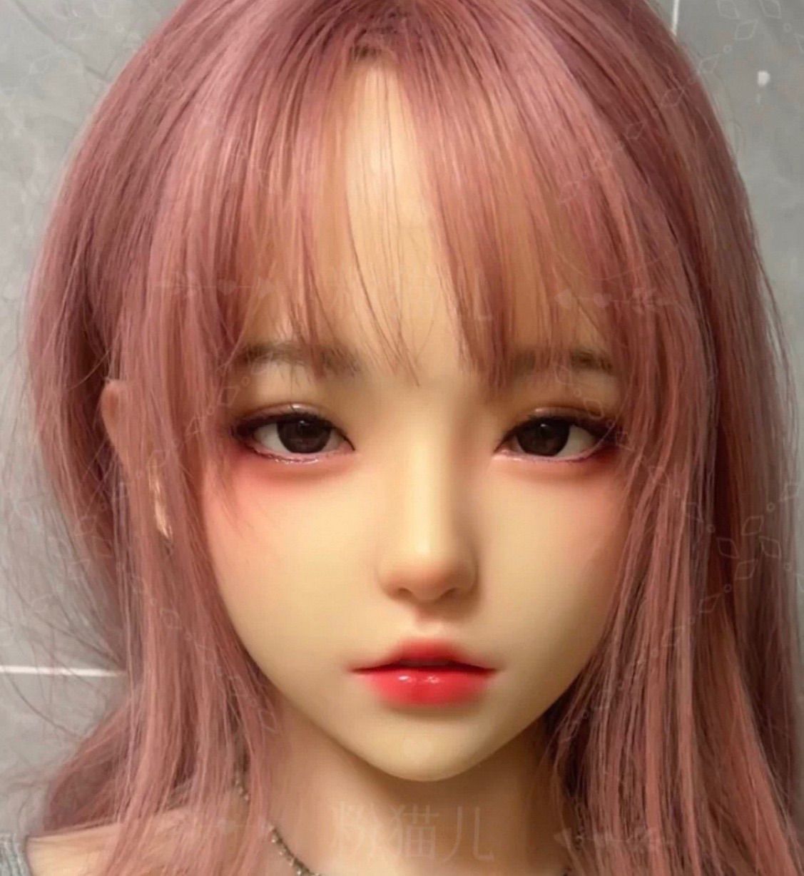 Figure Doll Head, Single, Life Size, Silicone, Real Beautiful Girl, Hand Finished, Created, M16, Screw-in