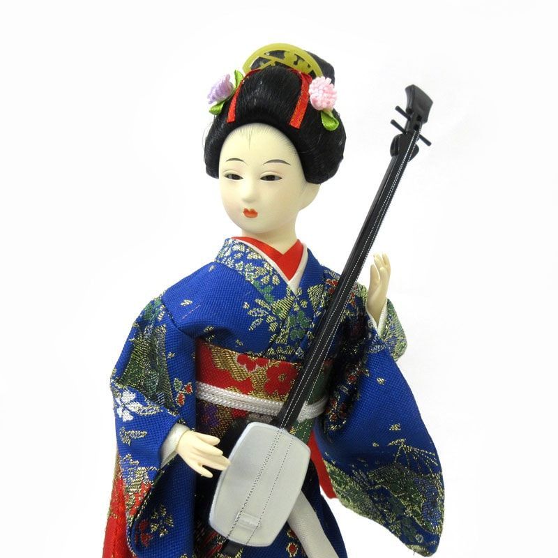 Japanese Doll~Shamisen-B 「日本人形（三味線 B）」【12 inch（約30cm