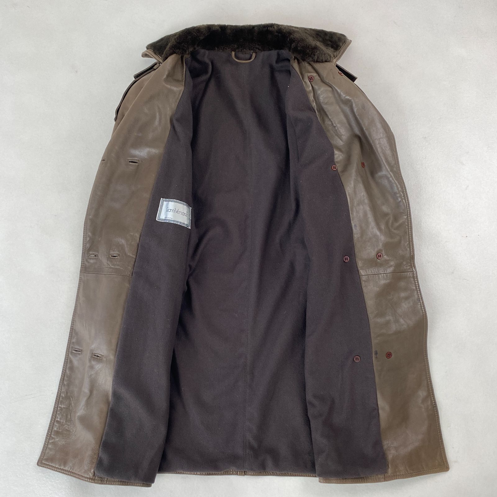 大きいサイズ GIANNI VERSACE ジャンニヴェルサーチ レザーコート 大きいサイズ GIANNI VERSACE ジャンニヴェルサーチ レザーコート