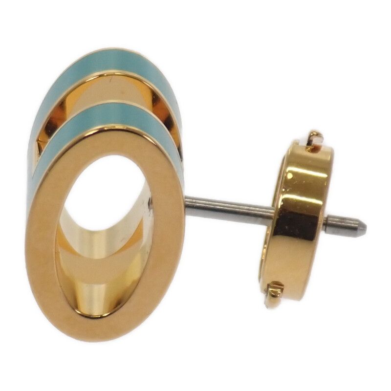 エルメス HERMES ミニポップH ピアス ブルー 青 水色 スタッドピアス