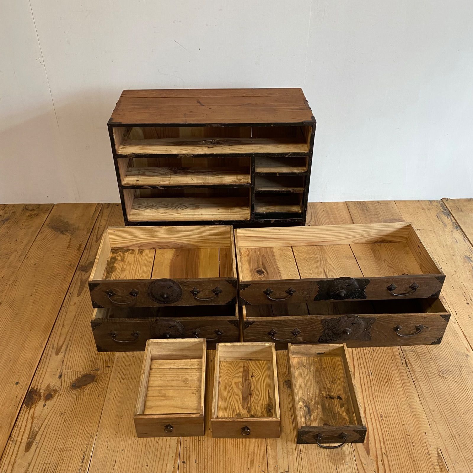 アンティーク 箪笥 チェスト 引き出し 茶箪笥 無垢材 y146 - メルカリ