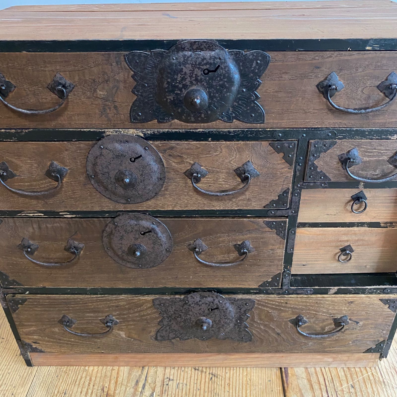 アンティーク 箪笥 チェスト 引き出し 茶箪笥 無垢材 y146 アンティーク 箪笥 チェスト 引き出し 茶箪笥 無垢材 y146