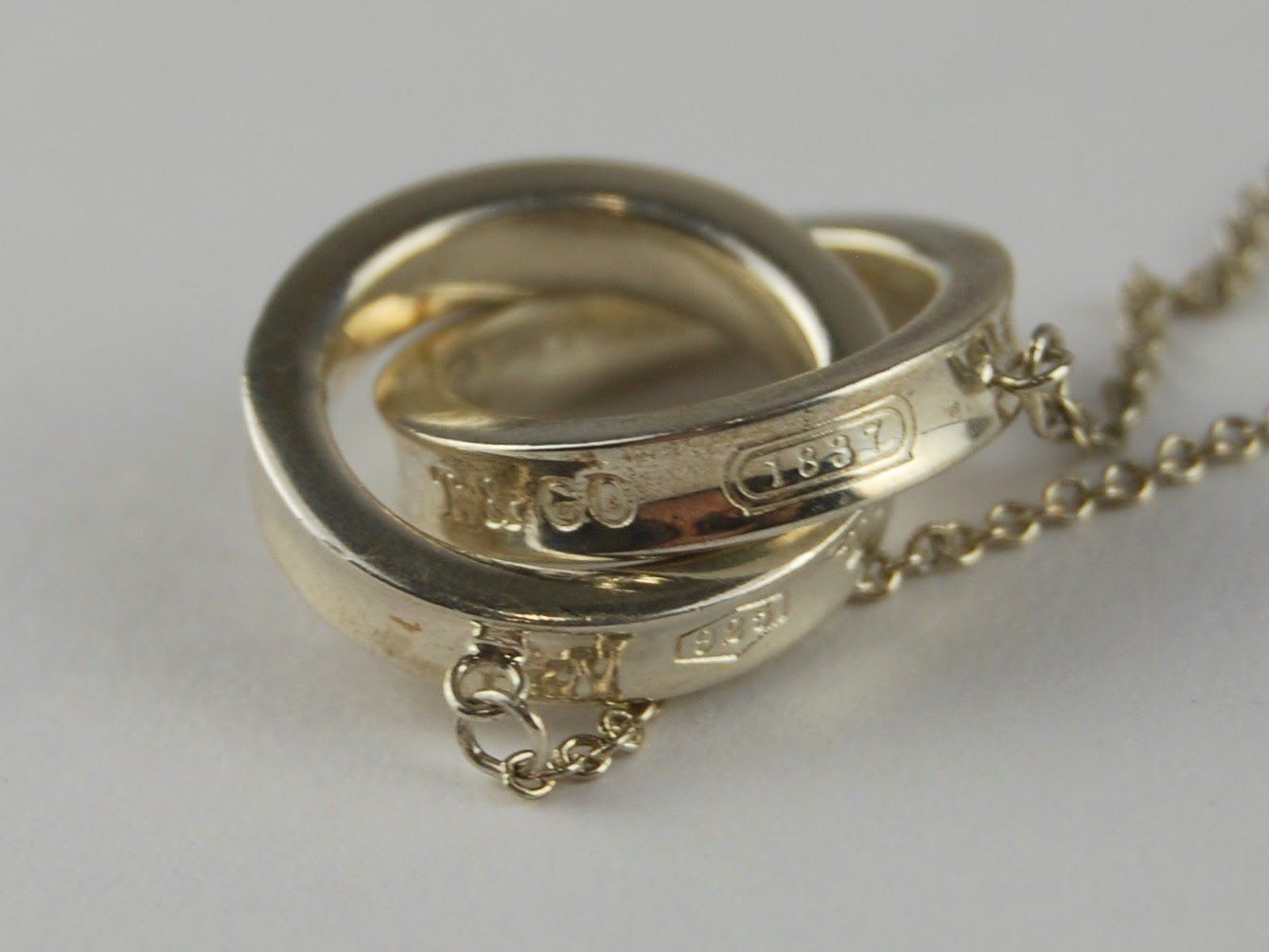 USED/AB】Tiffany&coティファニー ナロー インターロッキング USED/AB】Tiffany&coティファニー ナロー インターロッキング