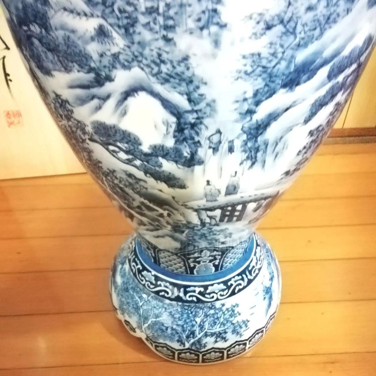 有田焼 染付 山水絵 桔梗渕 花瓶 神右衛門 新品未使用 - メルカリ