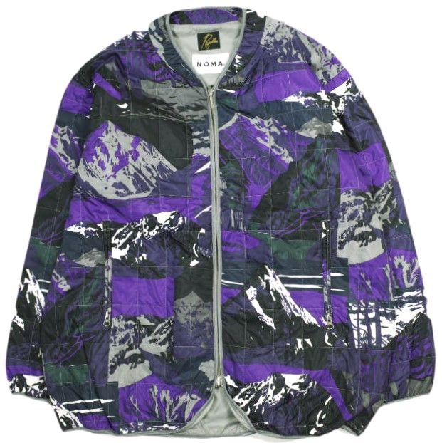 Needles x NOMA t.d. ニードルス ノーマ 22AW 別注 Piping Quilt Jacket - Insulation Printed パイピングキルトジャケット N34-NNJK01 S LANDSCAPE 定価66 000円