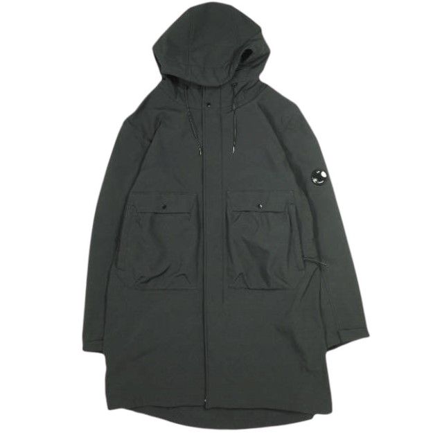 C.P.Company シーピーカンパニー 24AW C.P. Shell-R Hooded Parka Jacket ボンディング加工 ソフトシェル モッズコート 17CMOW008A 006097A XL BLACK 定価115 500円 アウター