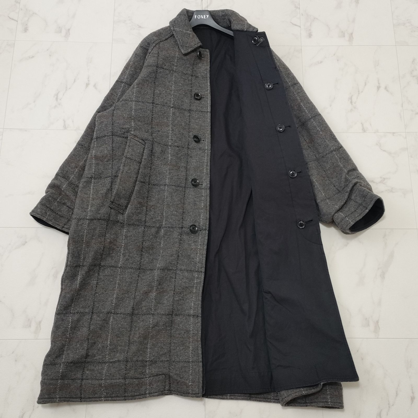 yoke YOKE ヨーク　リバーシブルコート YOKE（ヨーク） リバーシブル ダブルブレステッドコート ダスティー