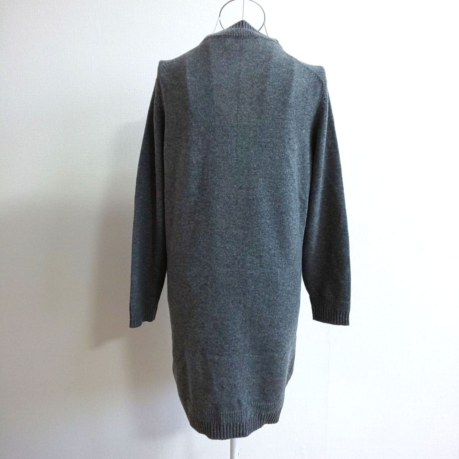 美品ヴィンテージHERMES カシミヤ グレー カーディガン セリエボタン