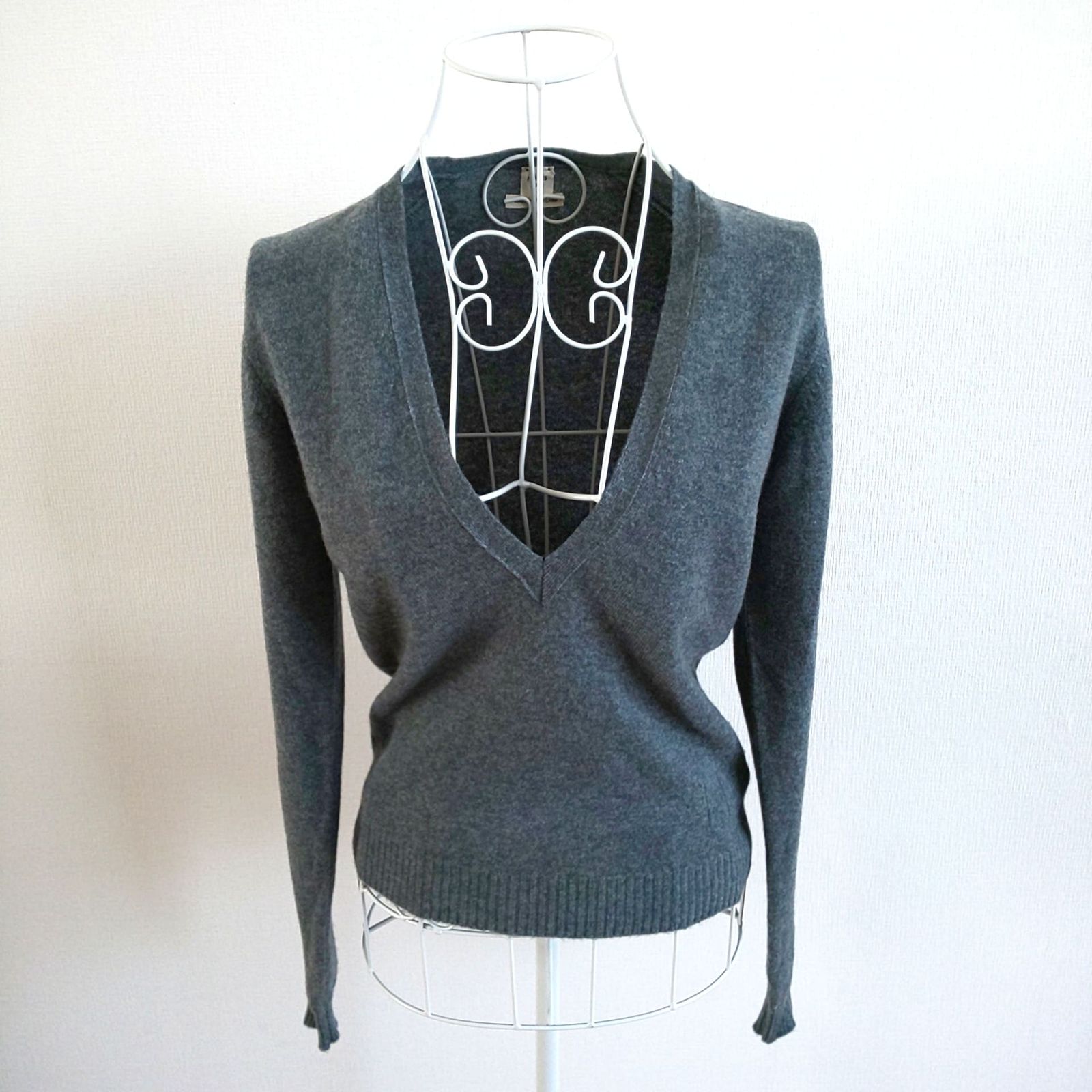 HERMES - HERMES エルメス ニット・セーター 34(XXS位) グレー 【古着