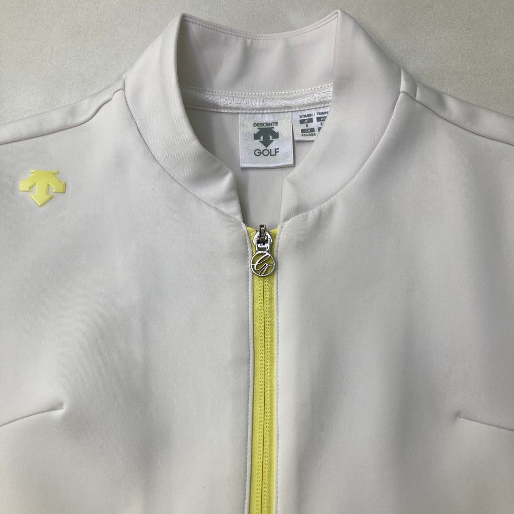 サイズ：S DESCENTE GOLF デサントゴルフ ジップジャケット ホワイト系
