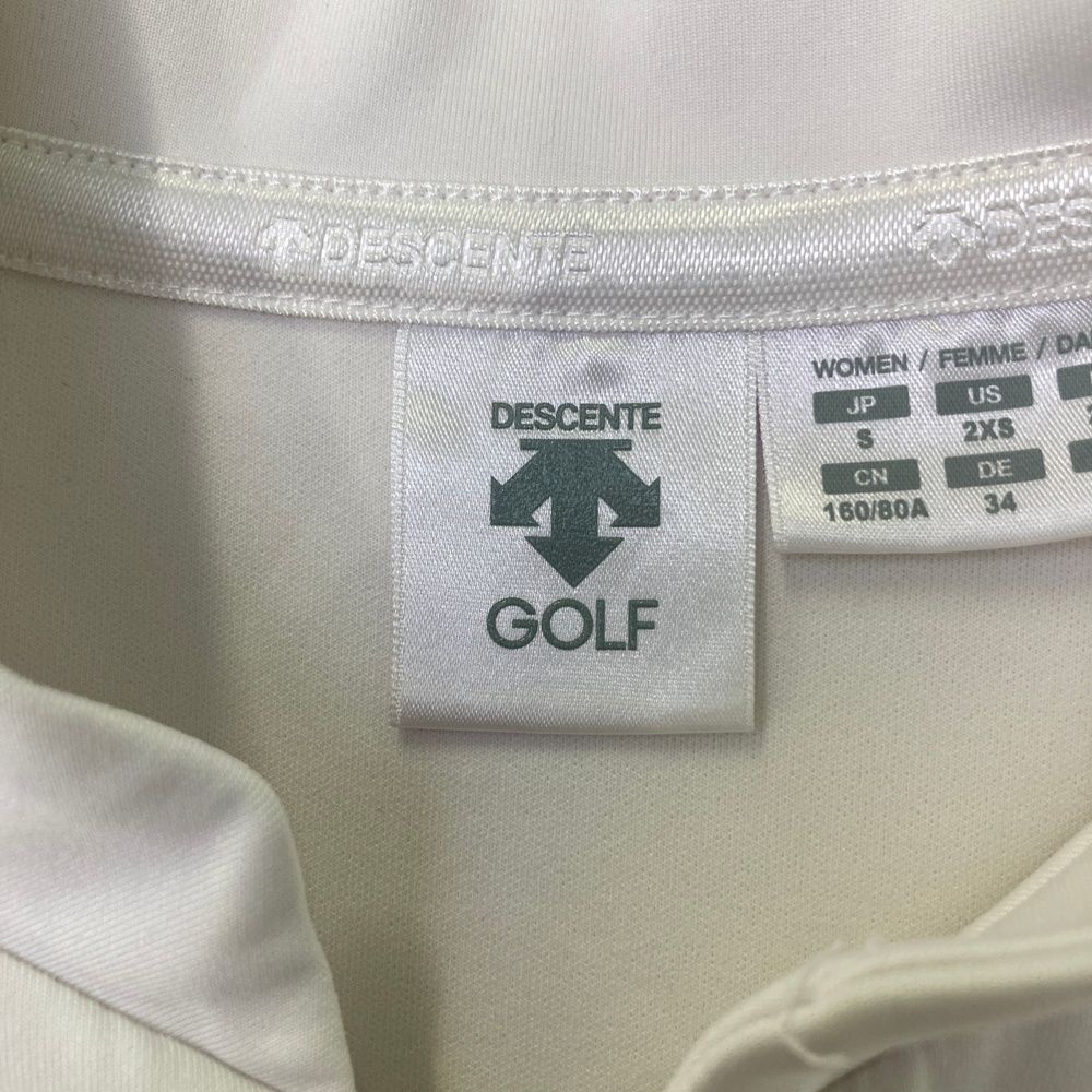 サイズ：S DESCENTE GOLF デサントゴルフ ジップジャケット ホワイト系