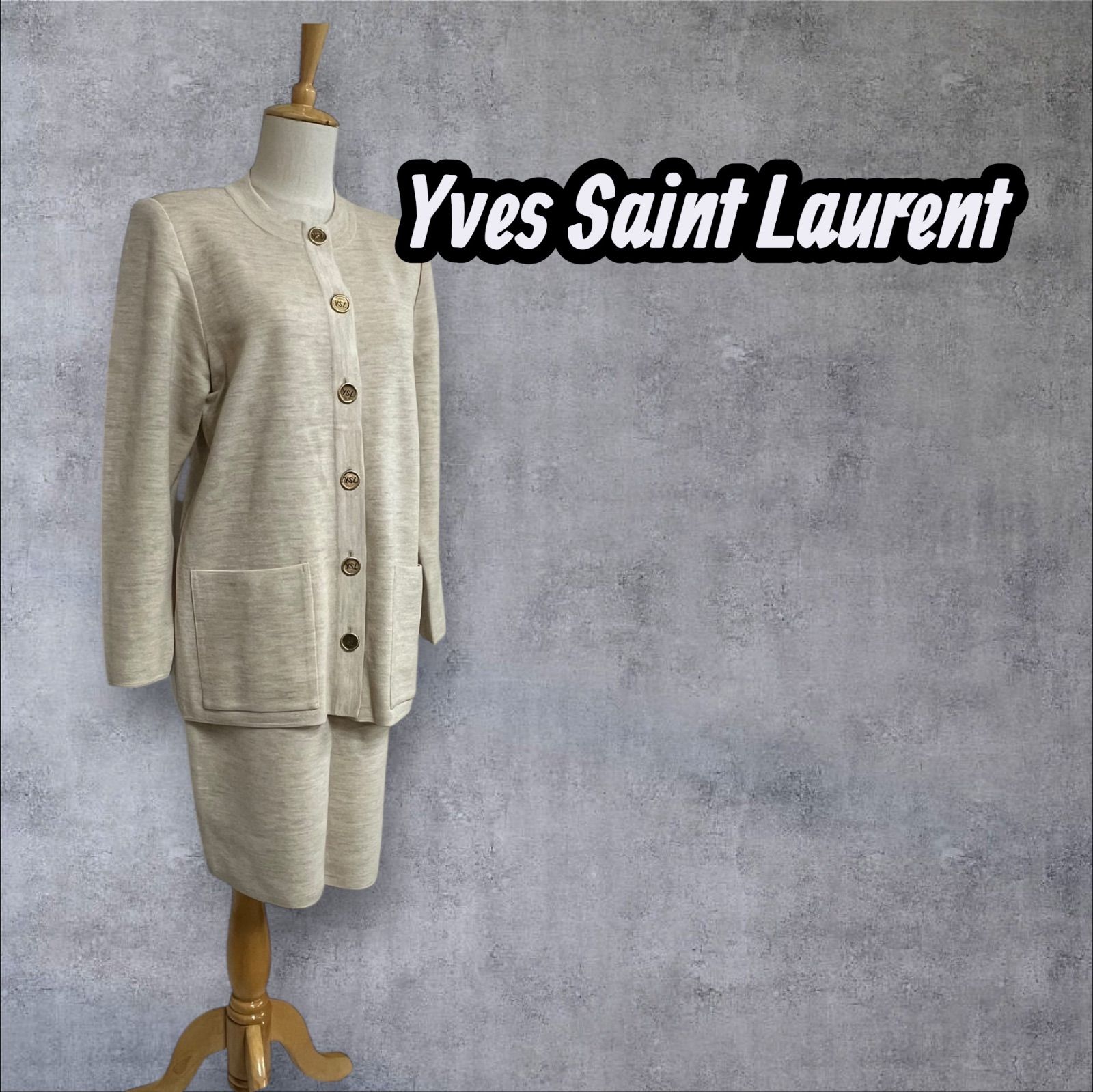 希少 Yves Saint Laurent 肩パット 金ボタン セットアップ 希少 Yves Saint Laurent 肩パット 金ボタン セットアップ 希少 Yves