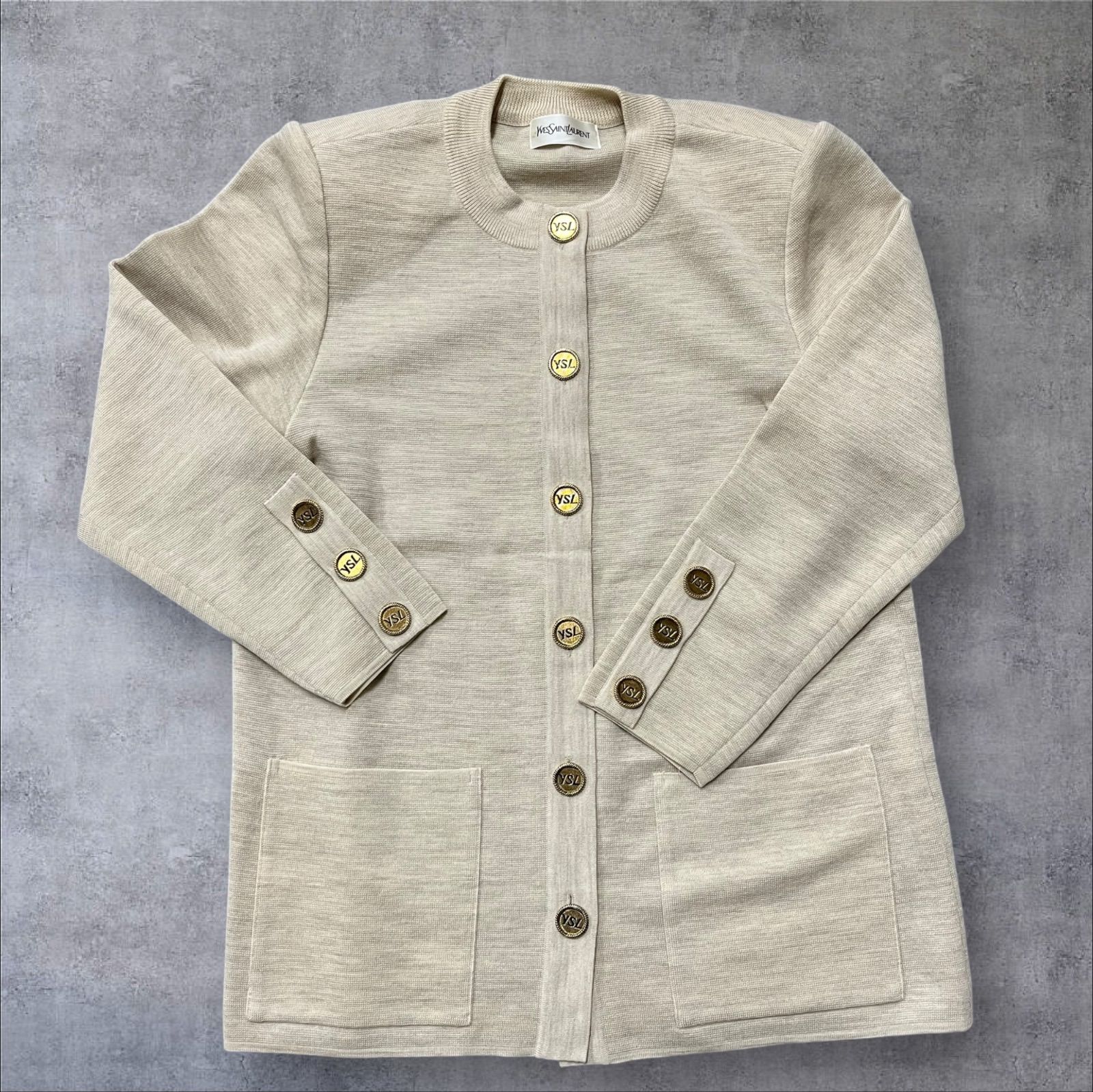 Yves Saint Laurent セットアップ レディース ロゴ金ボタン Mサイズ 9