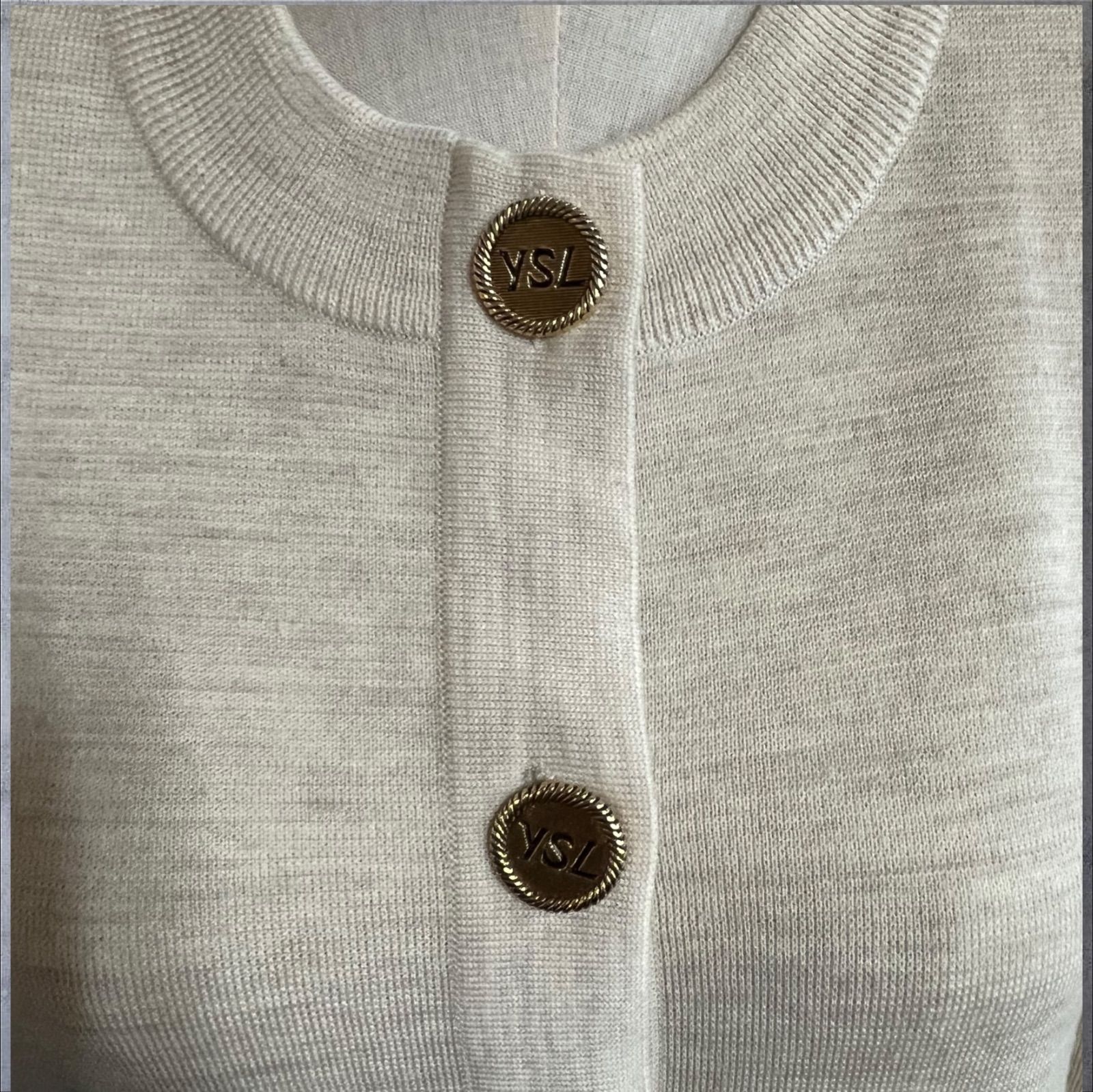 Yves Saint Laurent セットアップ レディース ロゴ金ボタン Mサイズ 9