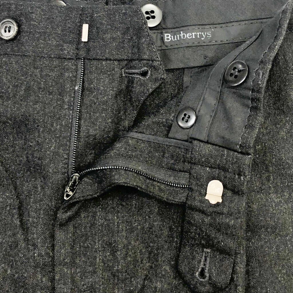 90年代 Burberrys バーバリーズ 2タック ウール スラックスパンツ