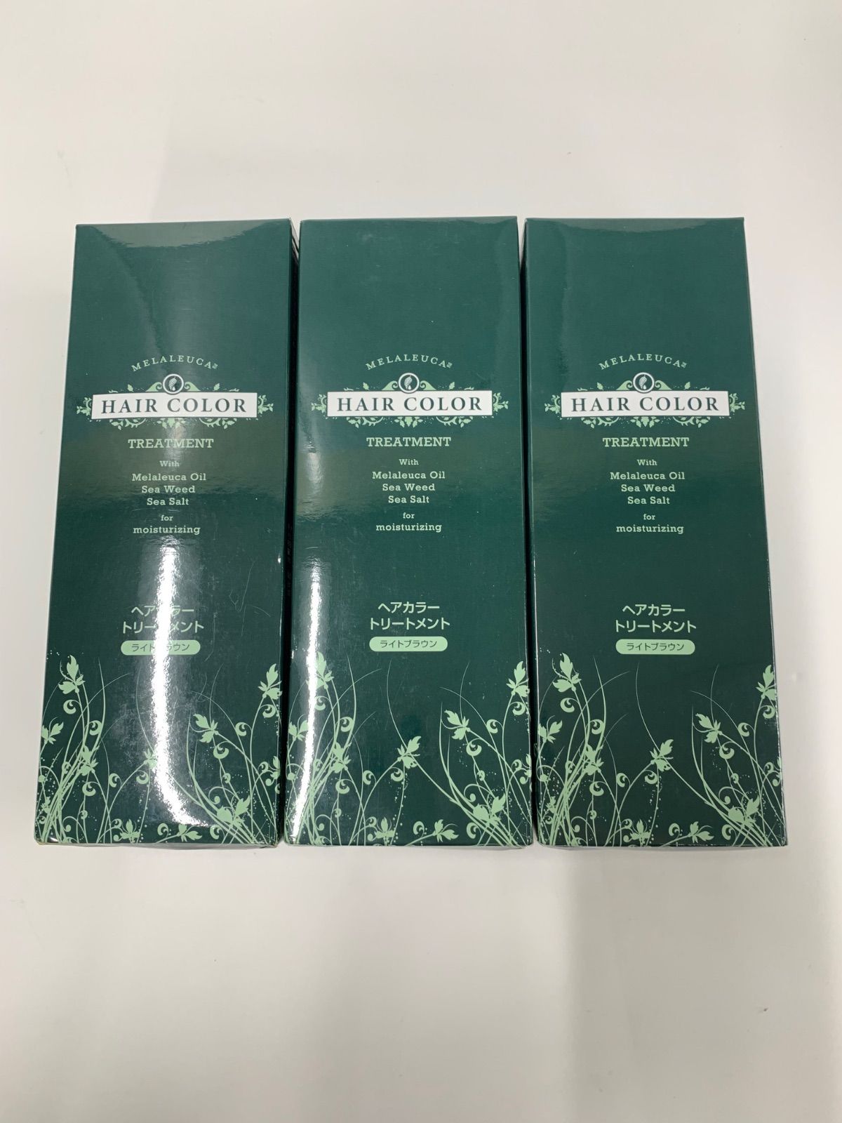 J928 メラルーカ ヘアカラートリートメント 白髪用 【ライトブラウン