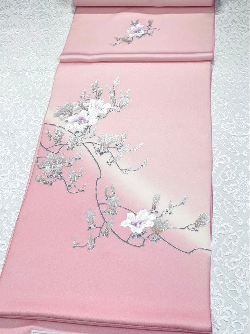 金彩作家 太田洋 胡蝶蘭 付け下げ 銀彩 グリッター 浜ちりめん 正絹