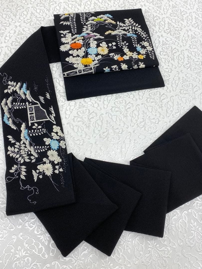 竹笹 洒落袋帯 金彩 手描き 鬼しぼちりめん 正絹 Q1180 竹笹 洒落袋帯 金彩 手描き 鬼しぼちりめん 正絹 Q1180 竹笹 洒落袋帯 金彩