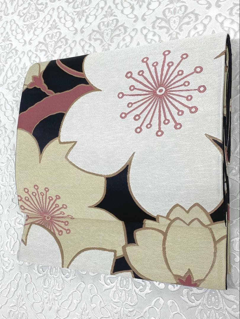 となみ帯 袋帯 大桜花文 大輪 正絹 六通 H758 - メルカリ