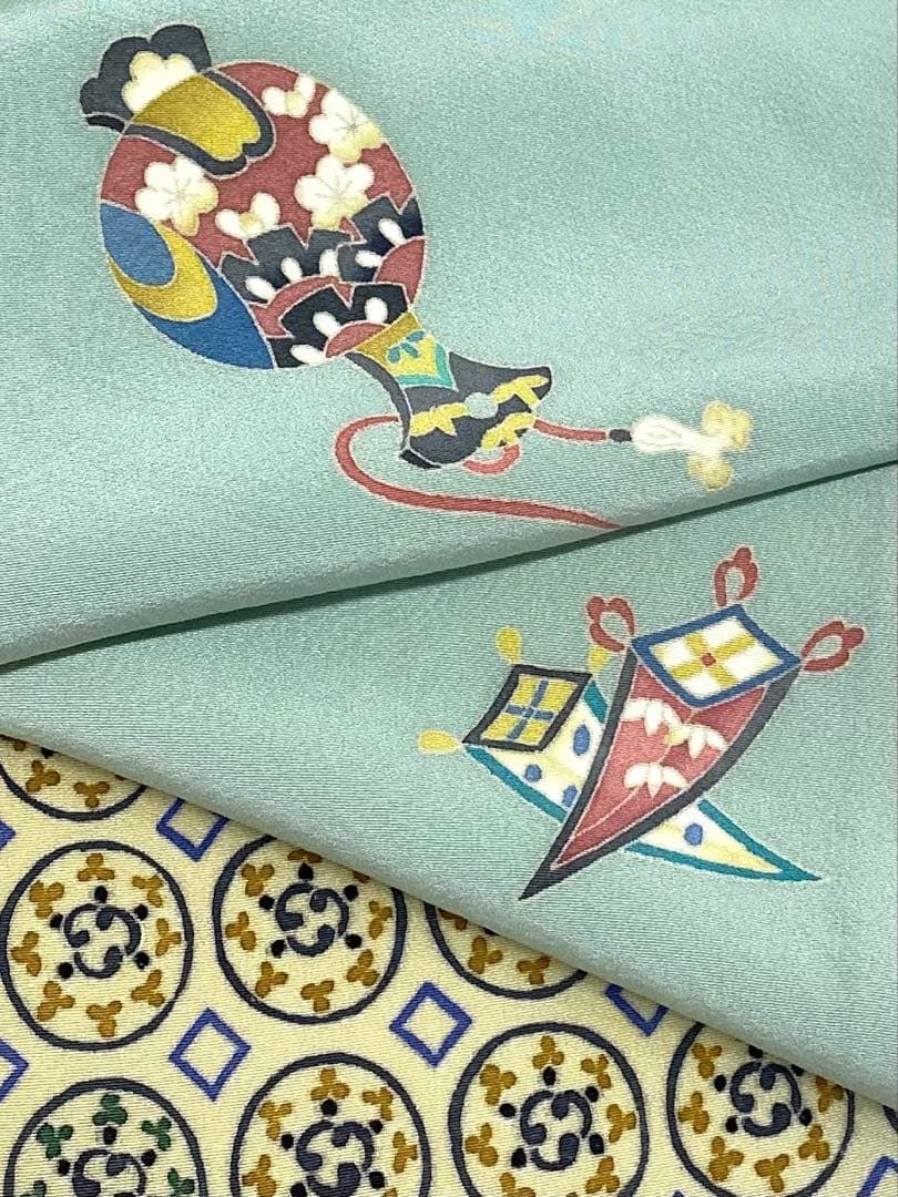 加賀友禅 松下信幸 落款入 訪問着 仮絵羽 未仕立て品 「割付宝づくし 