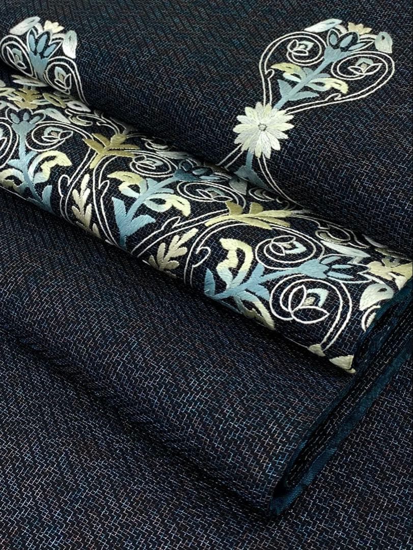 蘇州刺繍 手刺繍 袋帯 大華紋 銀糸 正絹 H750 - メルカリ