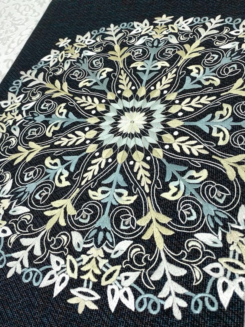 蘇州刺繍 手刺繍 袋帯 大華紋 銀糸 正絹 H750 - メルカリ