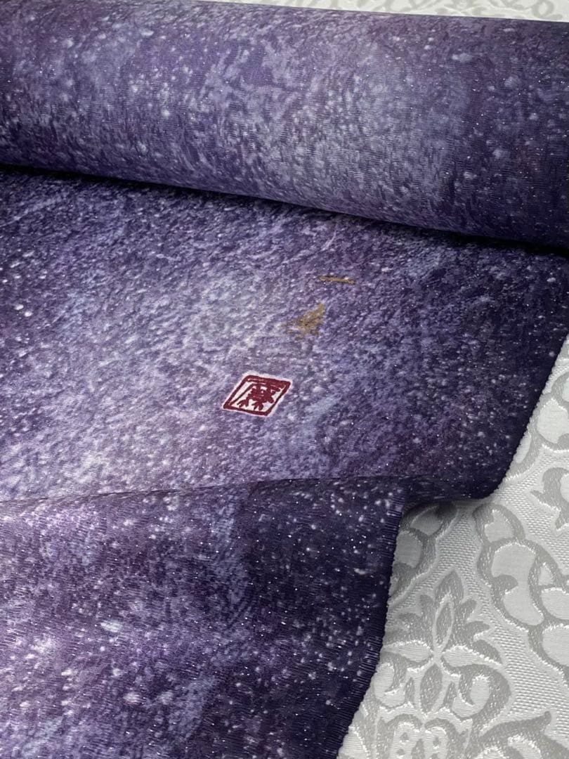 吉野一廉 銀通し 小紋 反物 正絹 着尺 落款入 作家物 No.19 - メルカリ